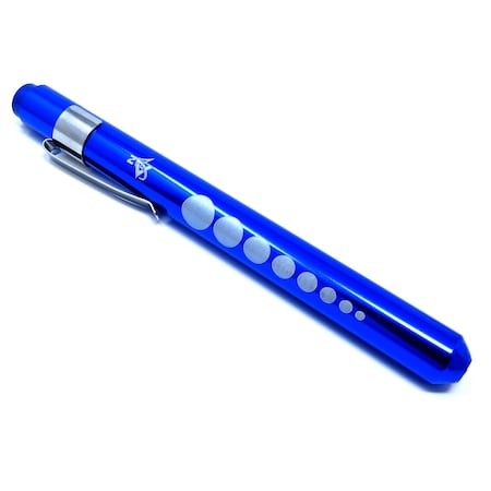 BLUE Reusable NURSE Penlight Pocket Medical LED With Pupil Gauge